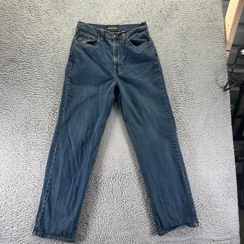 Vintage Axist Jeans Mens 30x30 Blue Cotton Denim Straight Baggy Workwear Utility
